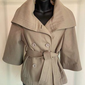 Beautiful Peacoat W/ High Collar